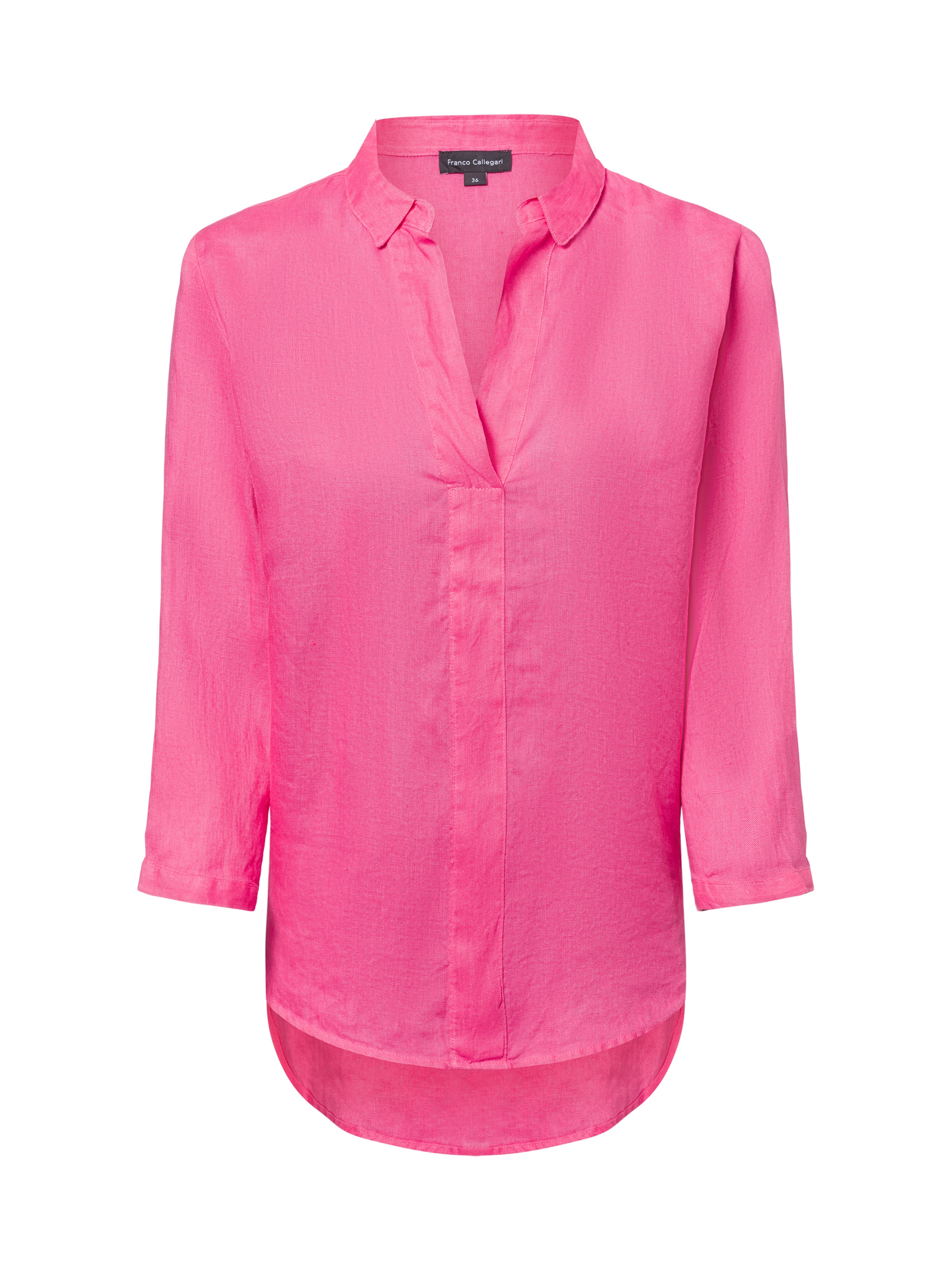Franco Callegari Leinenbluse in Pink: Vorderseite