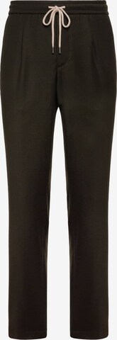 Boggi Milano Regular Pleat-Front Pants 'Coulisse' in Green: front