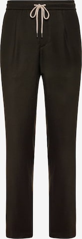 Boggi Milano Pleat-Front Pants 'Coulisse' in Green: front