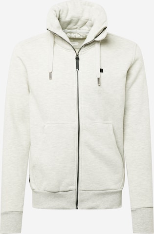 Alife and Kickin Zip-Up Hoodie 'Elias' in White: front