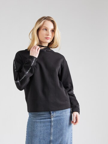 Sweat-shirt Calvin Klein Jeans en noir : devant