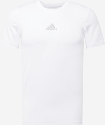 T-Shirt fonctionnel 'Techfit Compression' ADIDAS SPORTSWEAR en blanc : devant