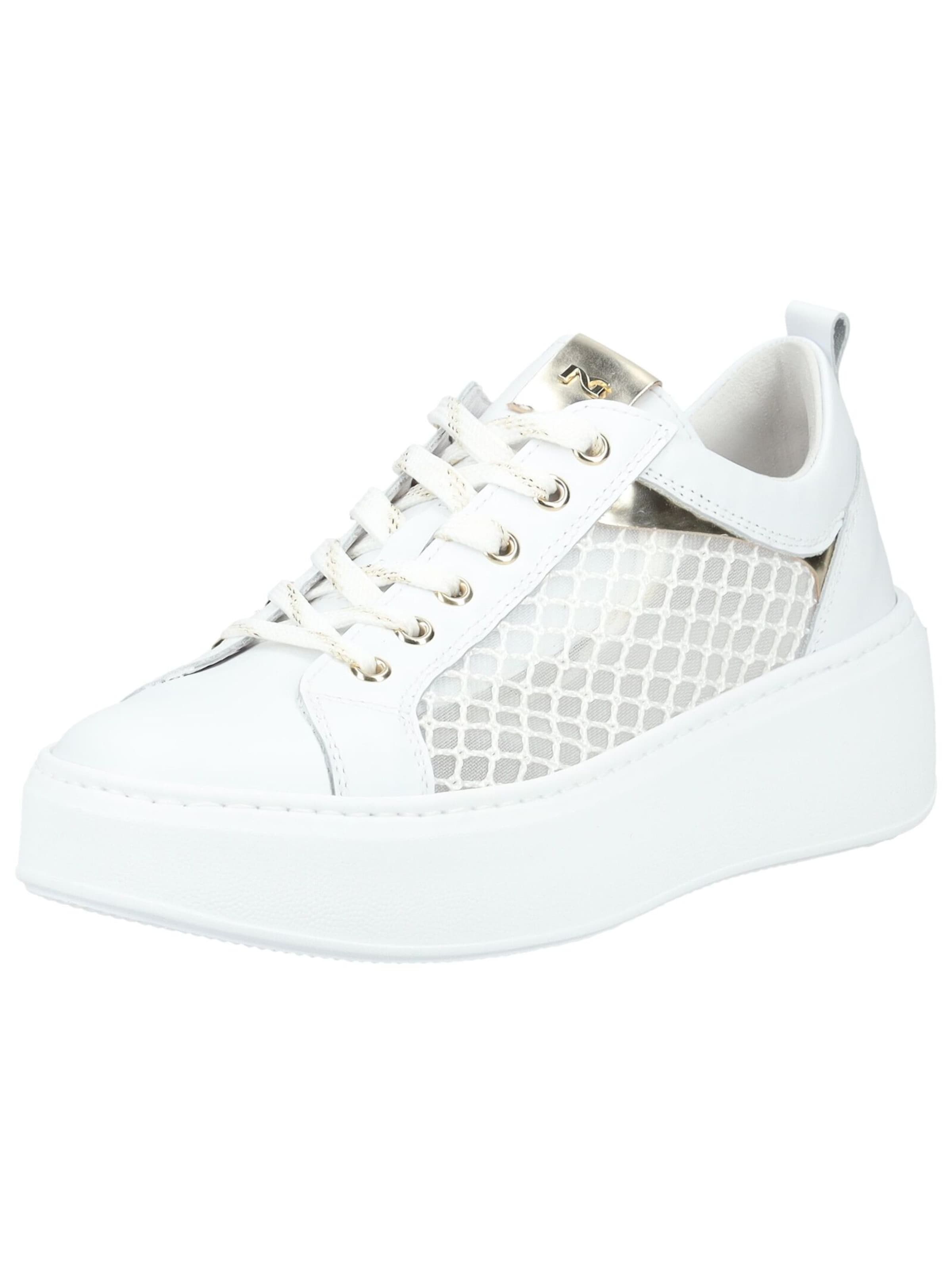 Baskets basses Nero Giardini en blanc : devant