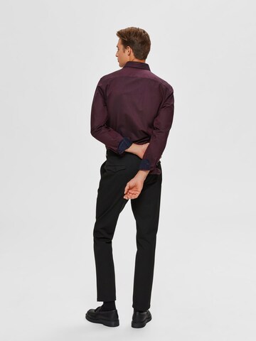 SELECTED HOMME Slim fit Button Up Shirt in Red
