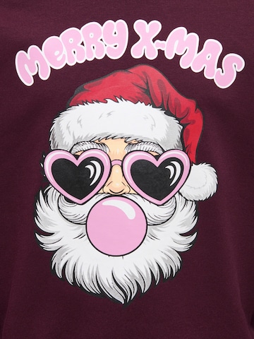 ONLY GIRLS Sweatshirt 'KOGXMAS DITTE' in Rood