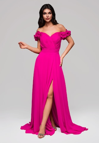 Robe de soirée Ombre en rose : devant
