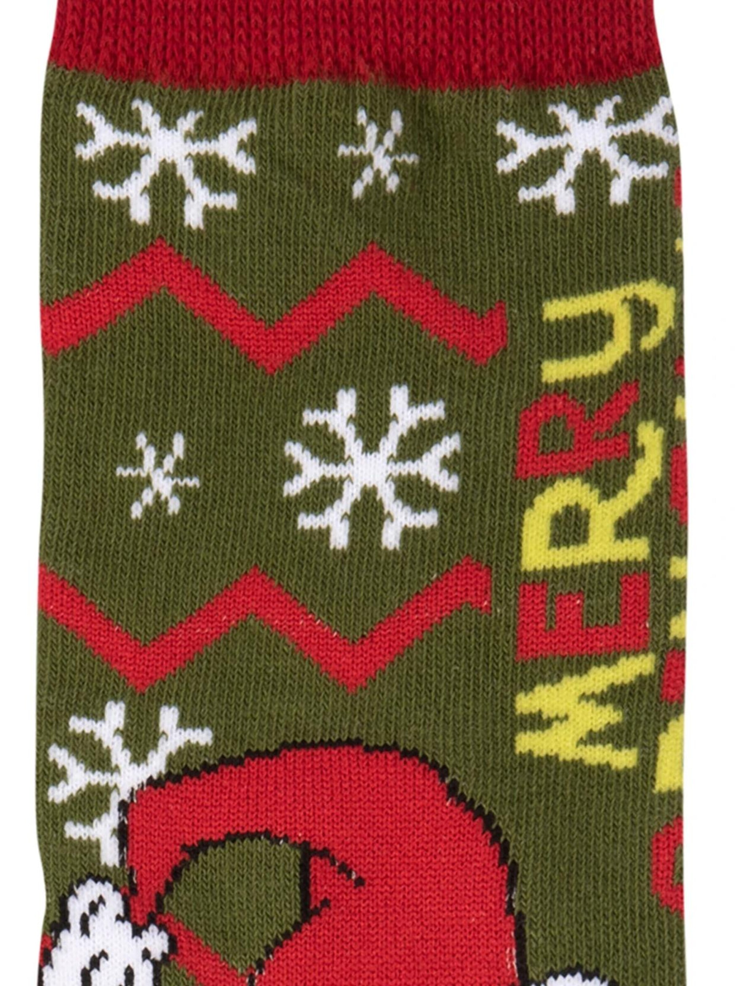 The Grinch Socken 'Merry Grinchmas'‌‌‌‌ in Grün