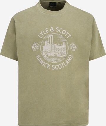 Tricou 'HAWICK' de la Lyle & Scott Big&Tall pe verde: față