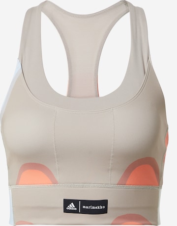 ADIDAS SPORTSWEAR - Soutien Bustier Soutien de desporto 'Marimekko ' em laranja: frente