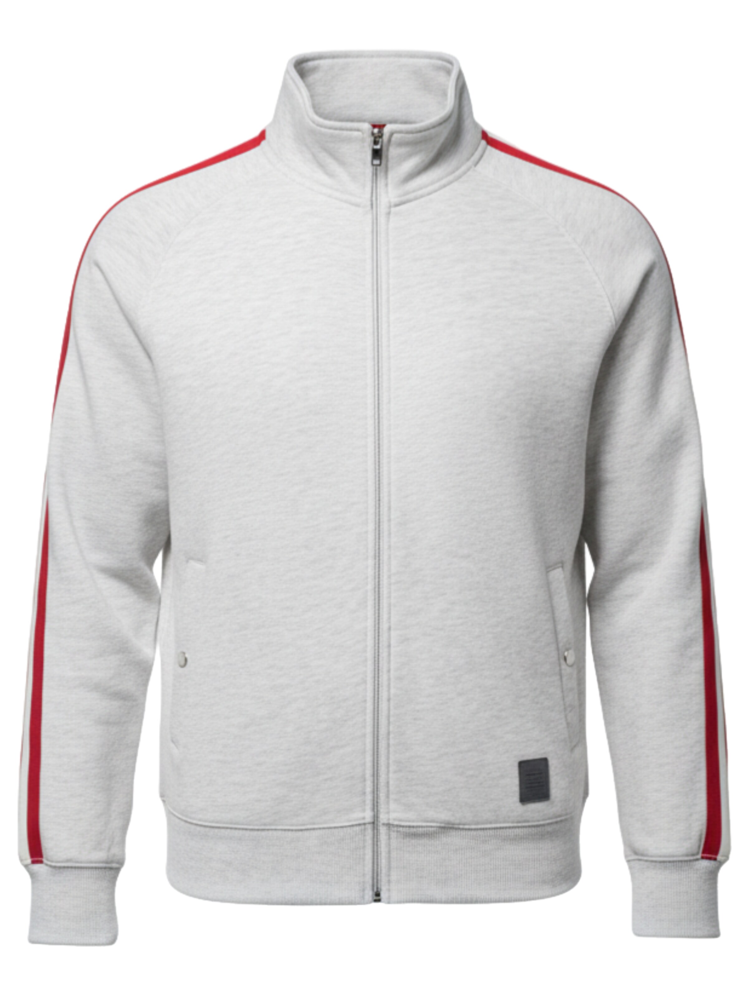 Ombre - Sudadera con cremallera en gris: frente