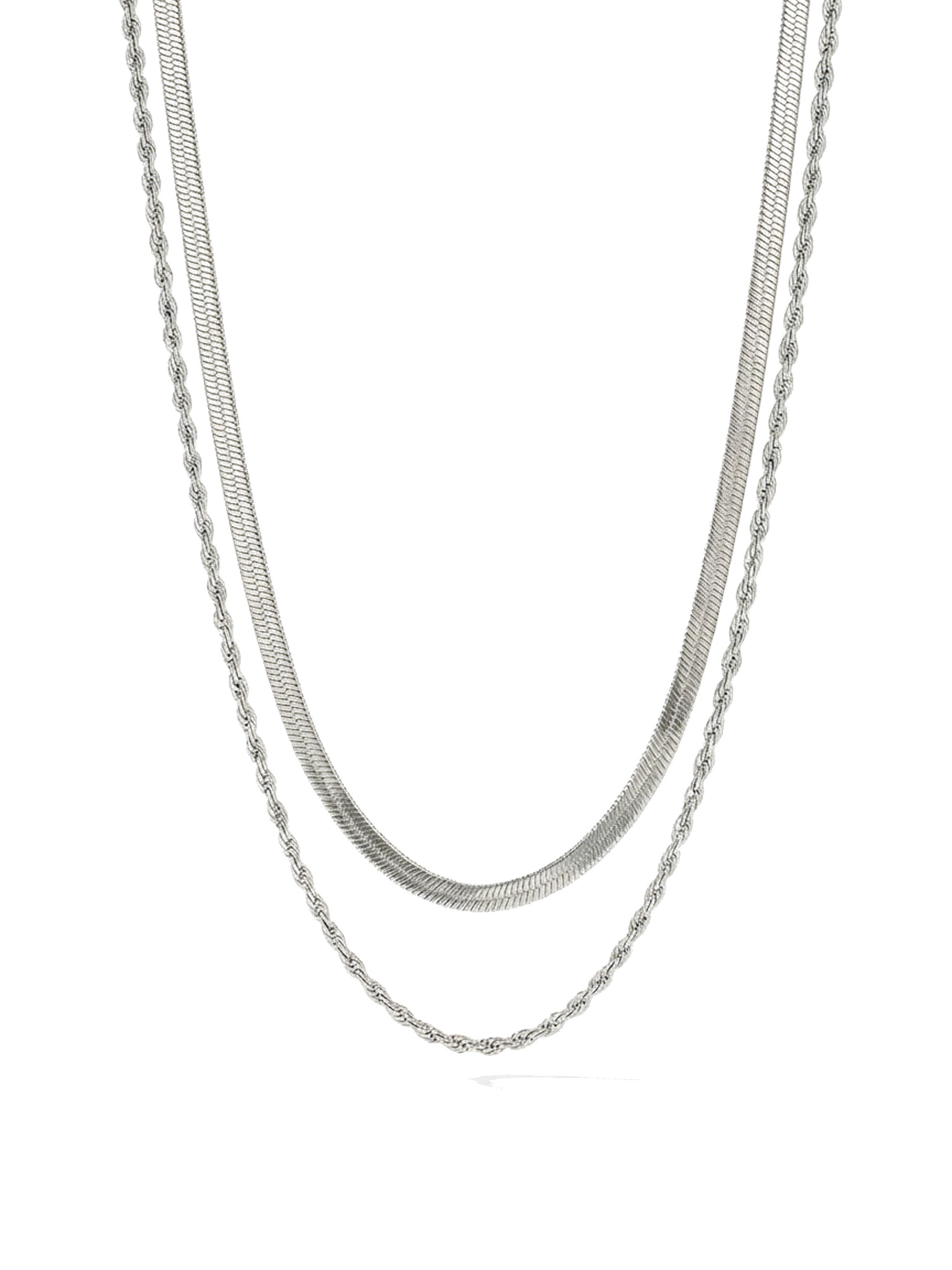 Nemomatheo Necklace 'Rope & Silk' in Silver