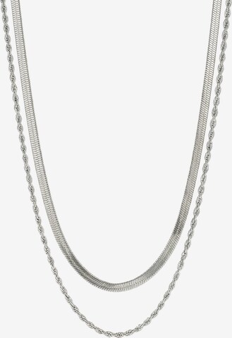 Nemomatheo Necklace 'Rope & Silk' in Silver: front