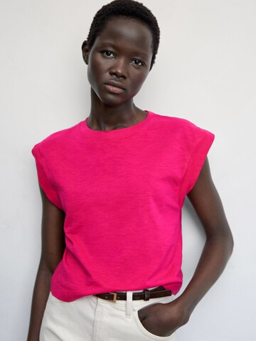 MANGO T-Shirt 'AROA' in Pink: predná strana