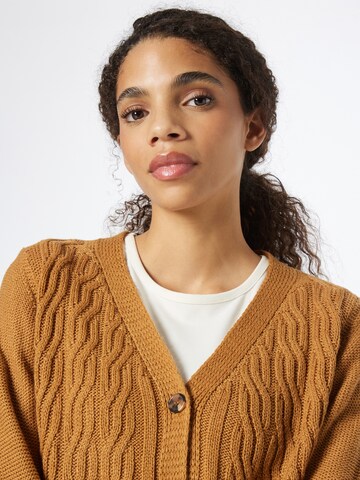 JDY Knit Cardigan 'FORO' in Brown