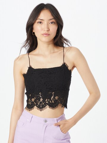 PIECES Top 'AURA' in Black: front