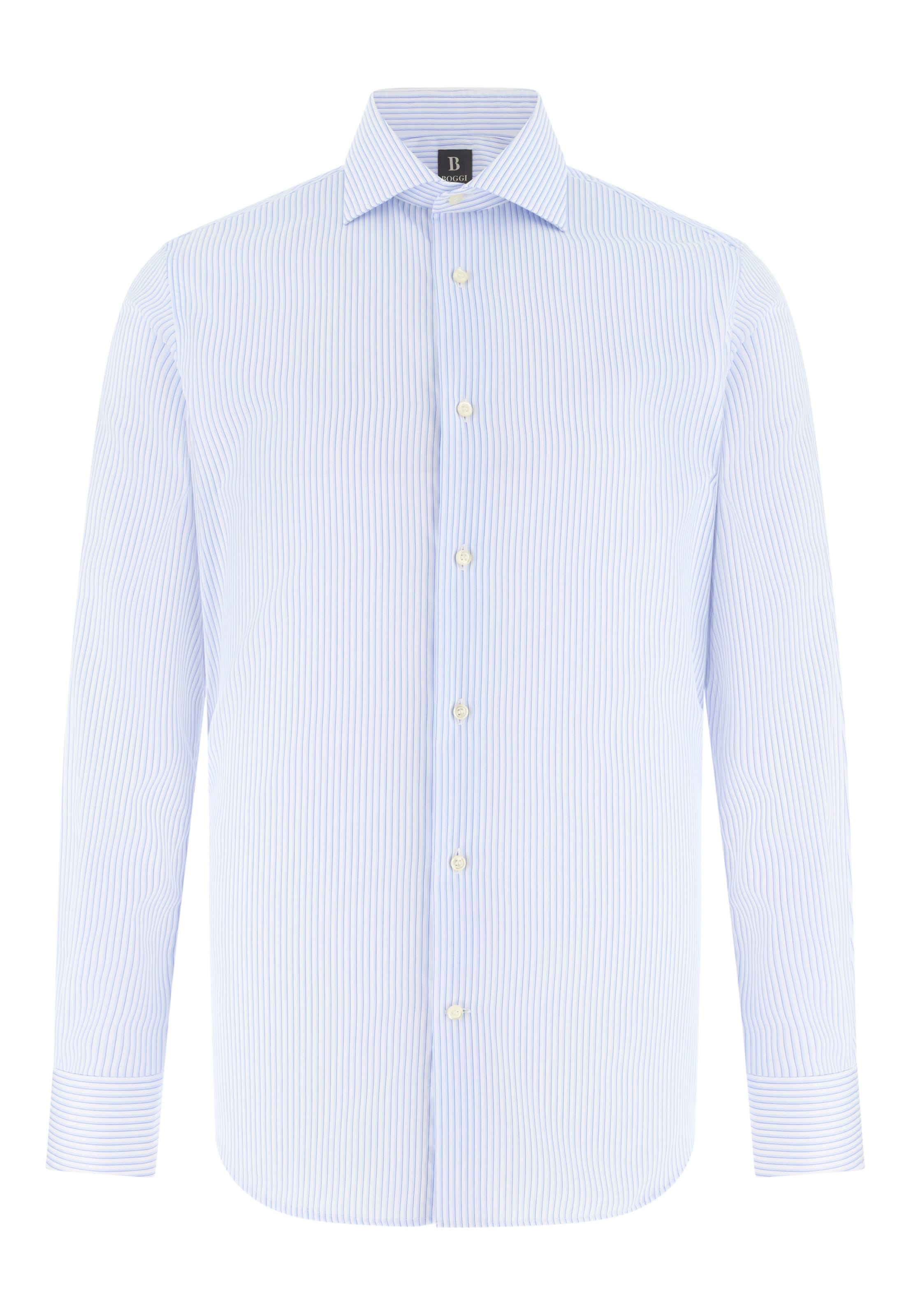 Coupe regular Chemise Boggi Milano en bleu : devant