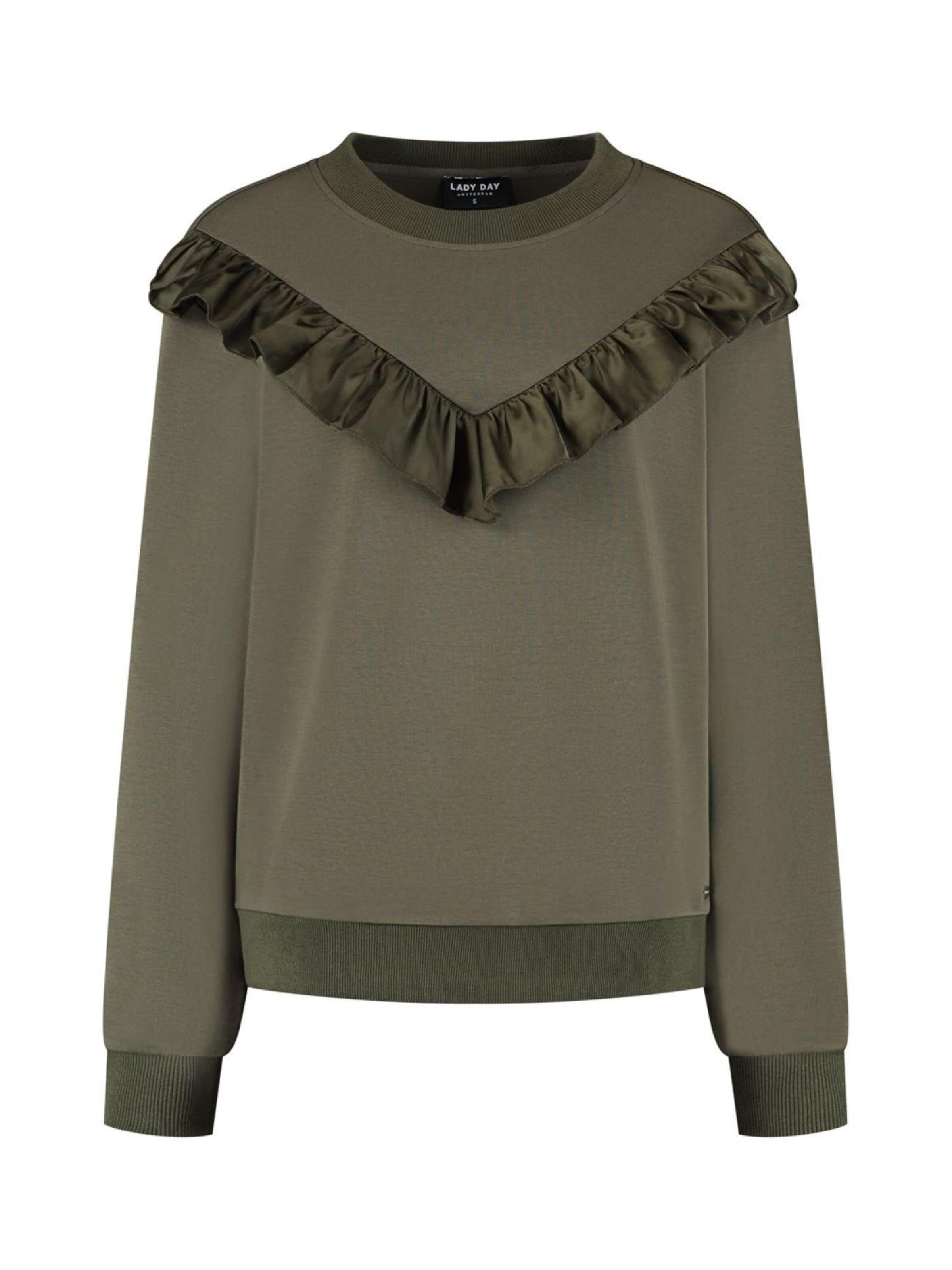 Lady Day Sweatshirt 'Lady Day Noemi deep forest' in Groen: voorkant