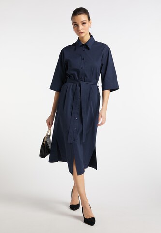 DreiMaster Klassik Shirt Dress in Blue