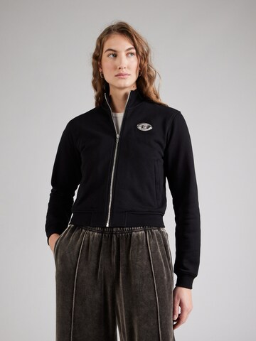 DIESEL - Sudadera con cremallera 'F-FLACIN' en negro: frente
