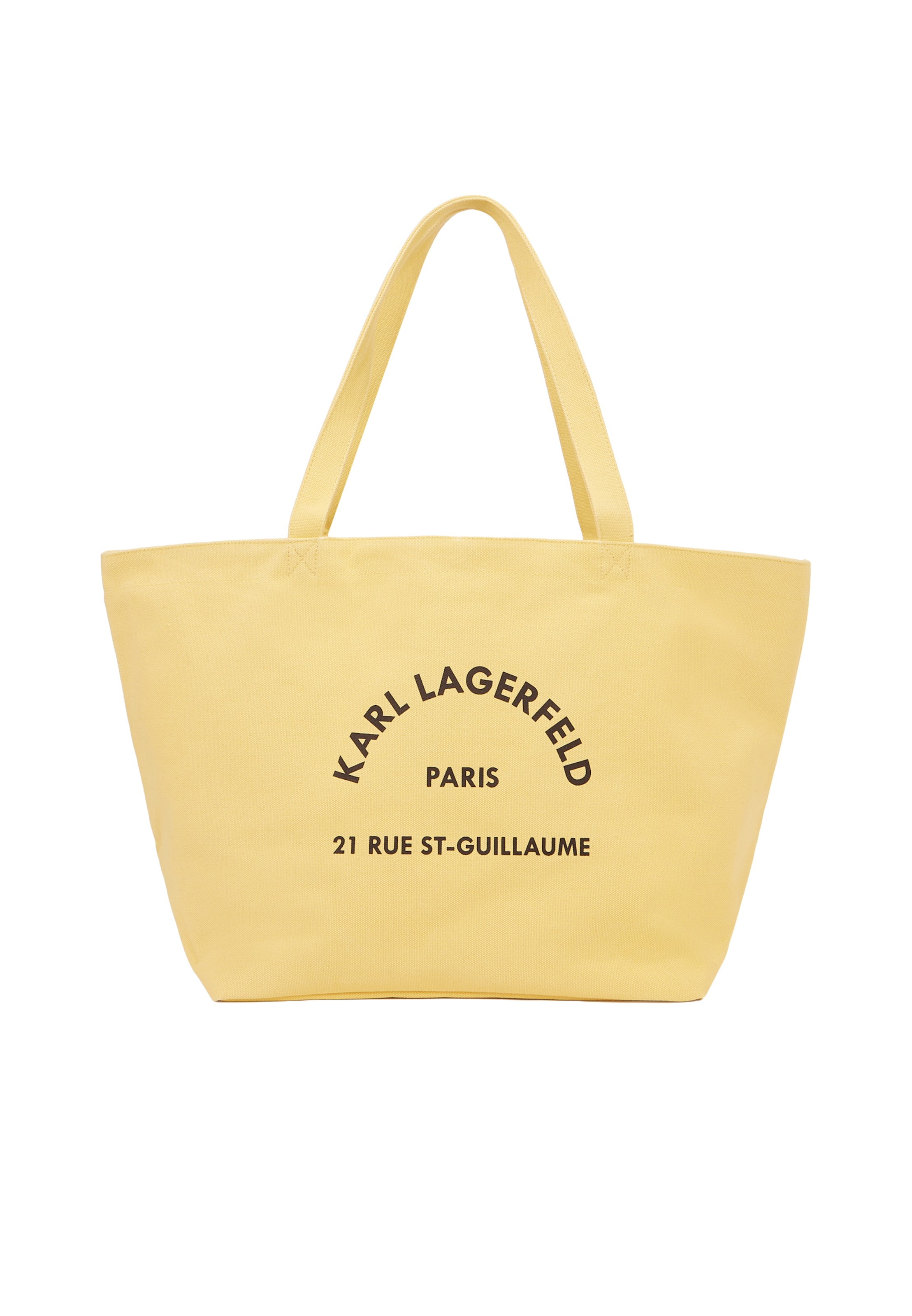 Cabas 'Rue St-Guillaume' Karl Lagerfeld en jaune : devant