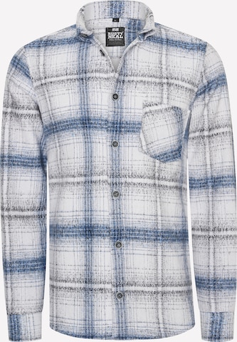 Rusty Neal Button Up Shirt in Blue: front