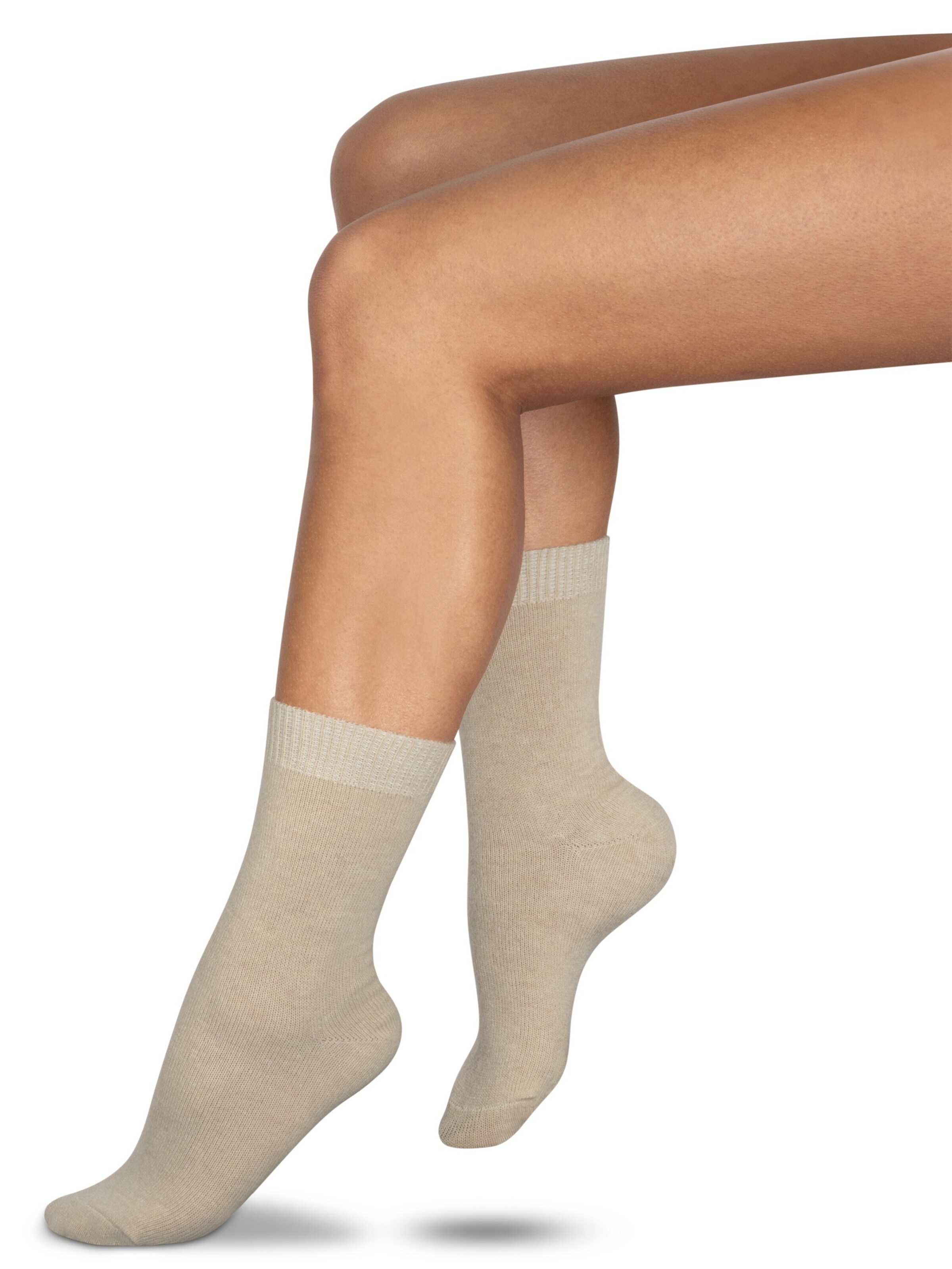 Chaussettes normani en beige : devant