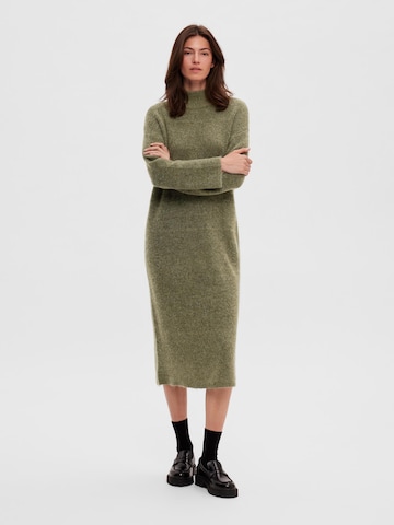 SELECTED FEMME Knitted dress 'Maline' in Green