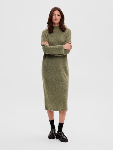 SELECTED FEMME - Vestido de malha 'Maline' em verde