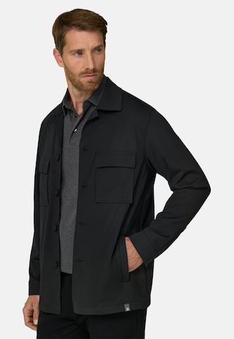 Boggi Milano Regular fit Overhemd in Zwart: voorkant