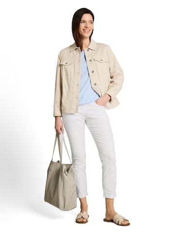 TOM TAILOR Zúžený Kalhoty – bílá