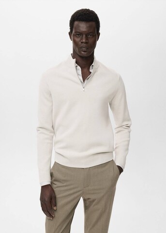 MANGO MAN Pullover 'Luxusp' in Grau: Vorderseite
