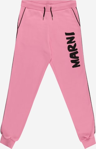 Marni Tapered Byxa i rosa: framsida