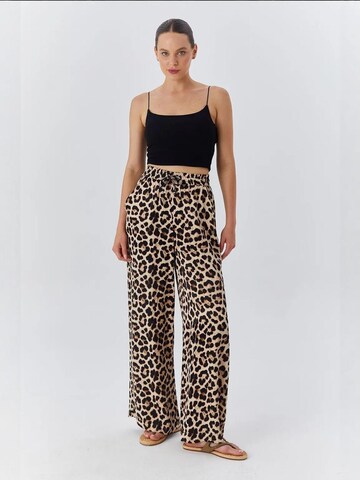 Wide Leg Pantalon MixRay en beige