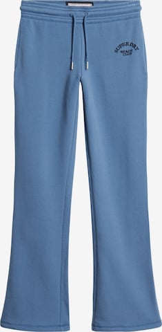 évasé Pantalon 'Athletic Essentials' Superdry en bleu : devant