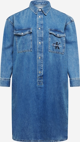 Robe-chemise Calvin Klein Jeans Curve en bleu : devant