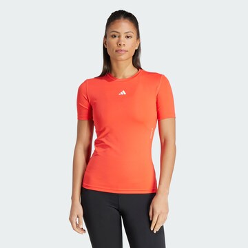 ADIDAS PERFORMANCE Toiminnallinen paita ' Techfit Training Tee ' värissä oranssi: etupuoli