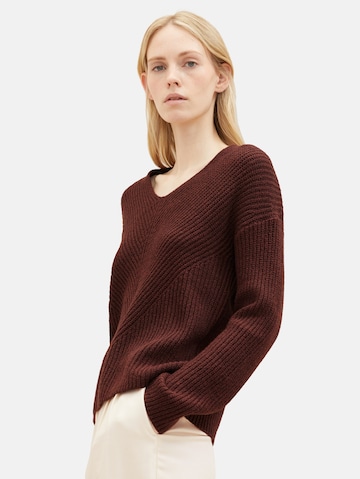 TOM TAILOR Sweater in Brown