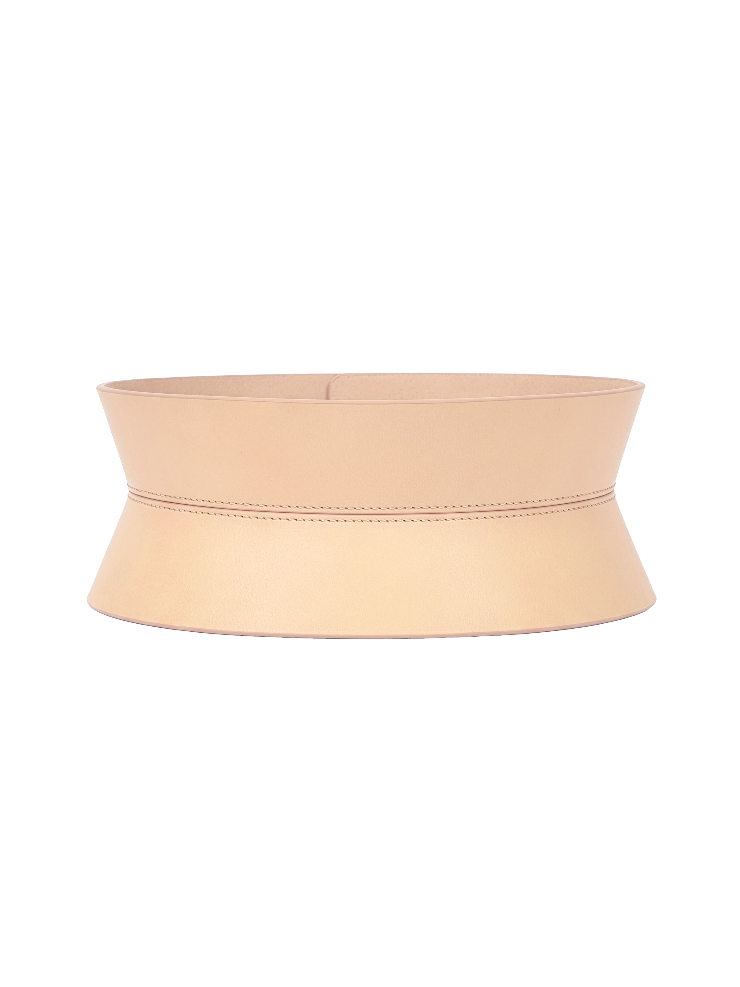 Haute Cuir - Cinturón 'Sablier Corset Belt' en beige: frente