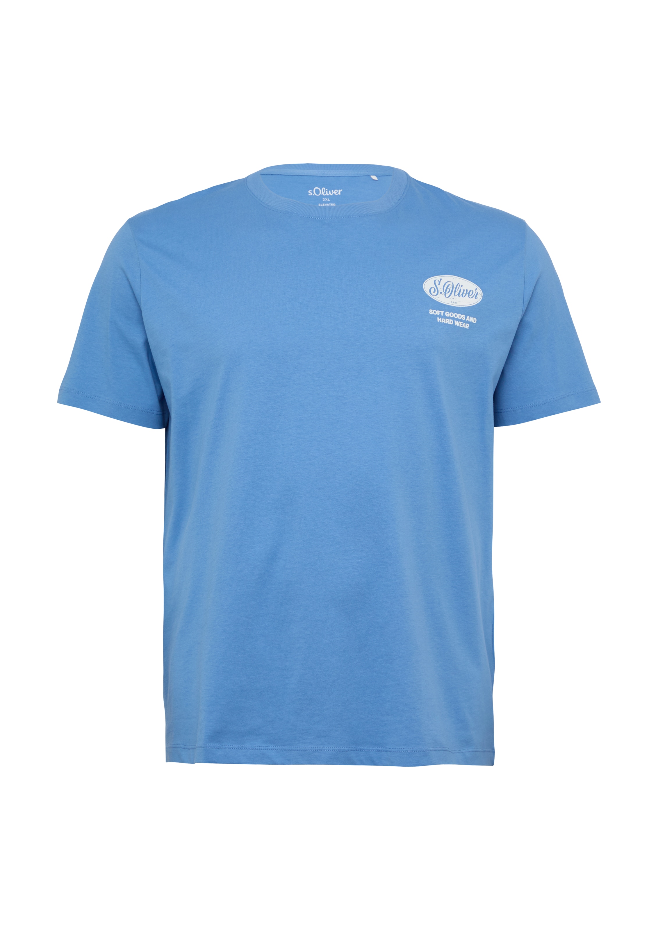 s.Oliver Men Big Sizes Shirt in Blue: front