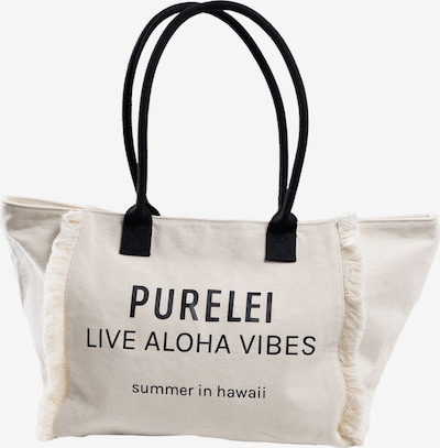 PURELEI Strandtasche 'Live Aloha Vibes' in beige / schwarz, Produktansicht