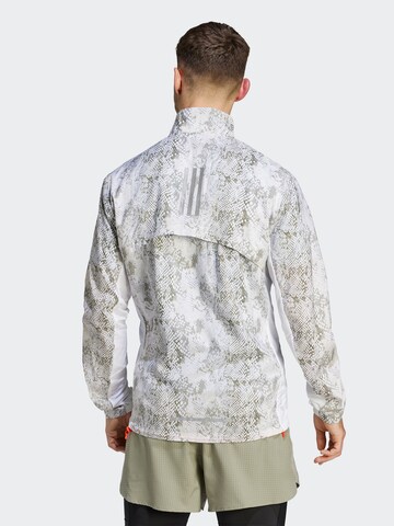 ADIDAS PERFORMANCE Athletic Jacket 'Allover Print Marathon' in White