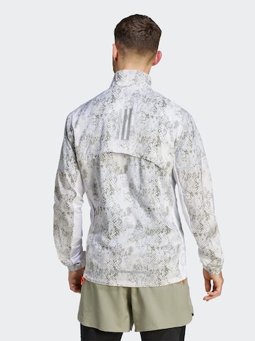 Veste de sport 'Allover Print Marathon' ADIDAS PERFORMANCE en blanc