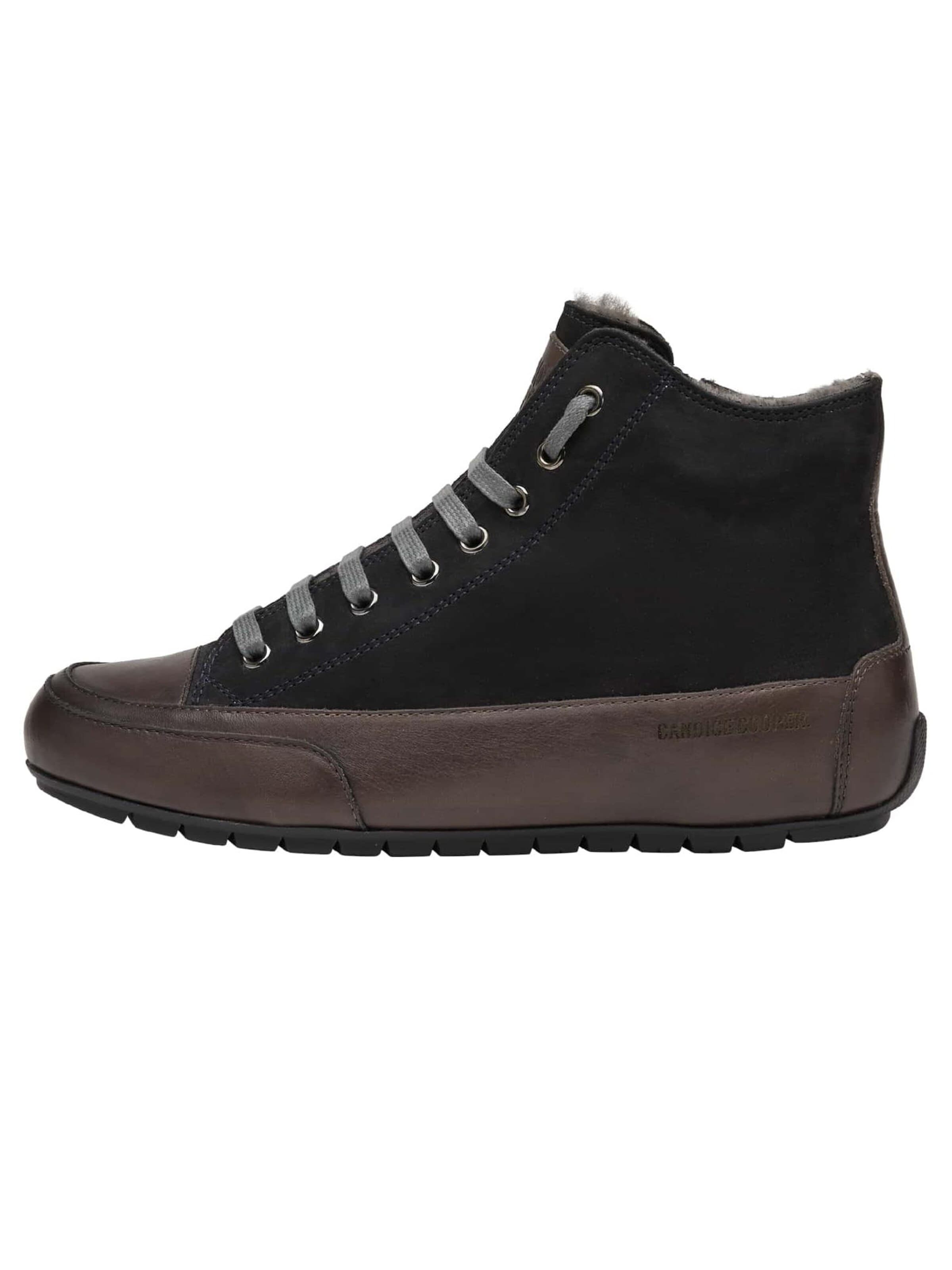 Candice Cooper Sneakers hoog 'PLUS FUR' in Blauw: voorkant