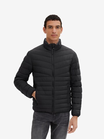 TOM TAILOR Between-Season Jacket in Black: front