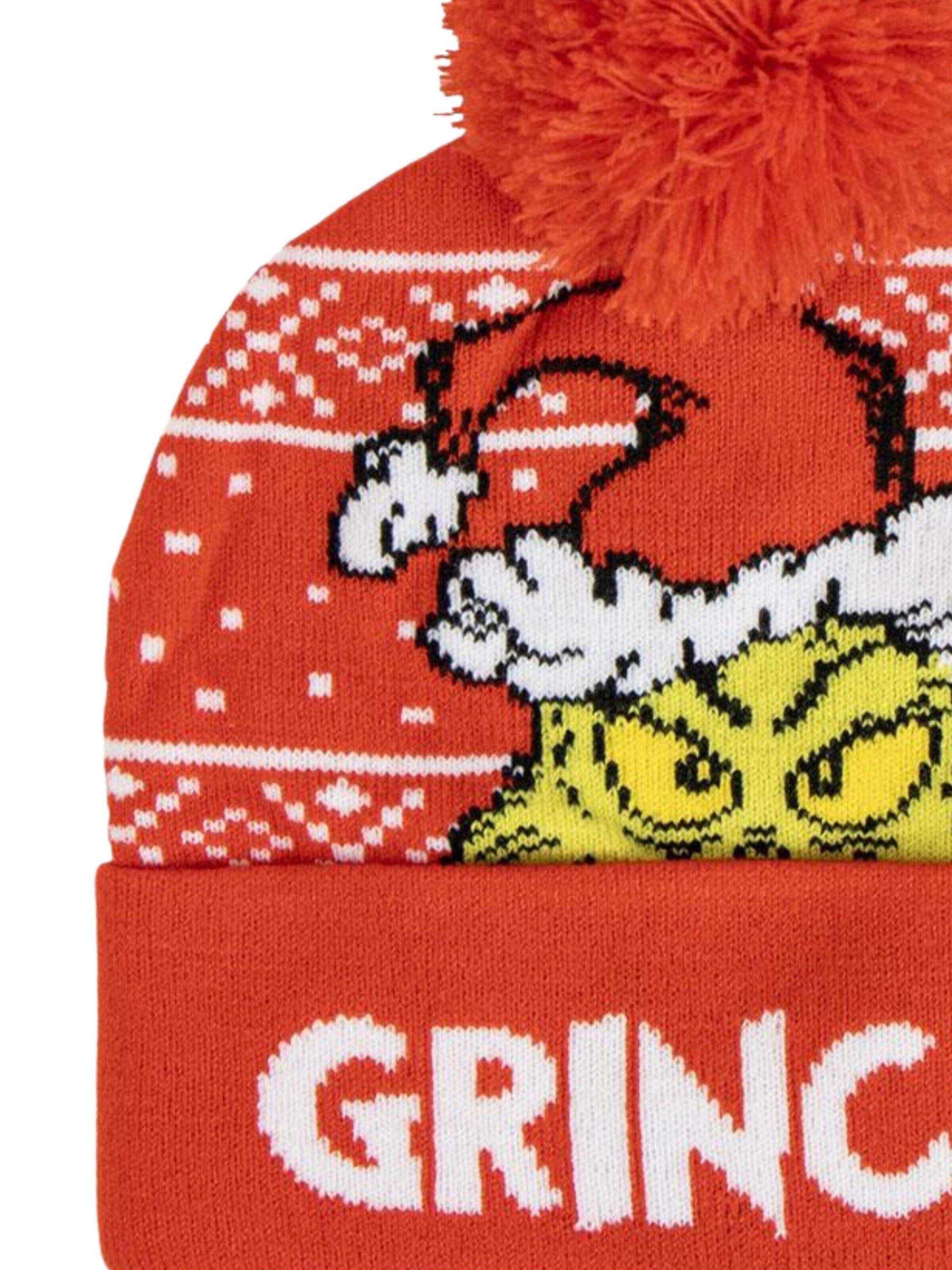 Bonnet 'Die Grinch Weihnachts-Punkte-Mütze' DISNEY en rouge