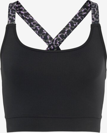 LASCANA ACTIVE Bustier Sport-BH in Schwarz: predná strana