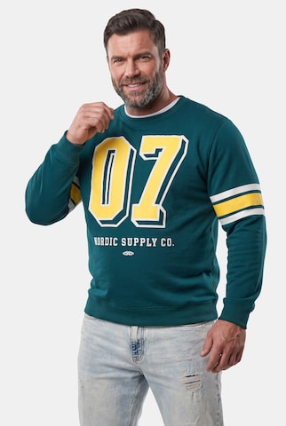 Men Plus Sweatshirt in Grün: Vorderseite