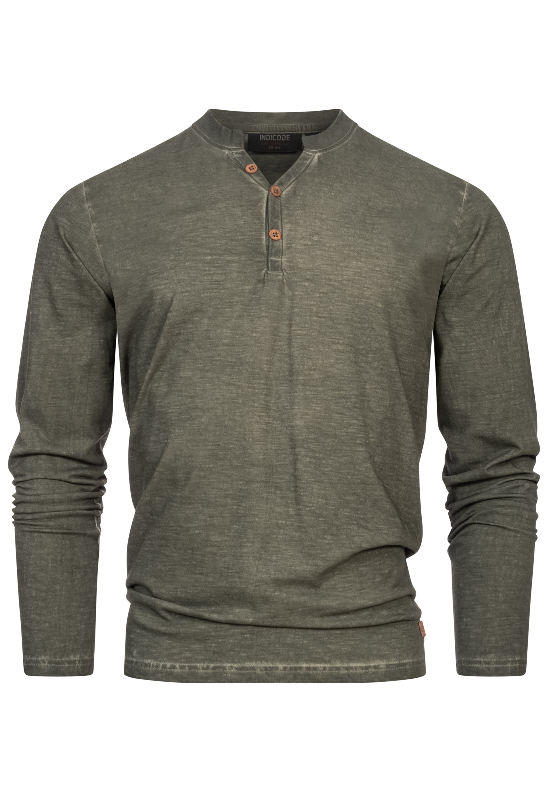 INDICODE JEANS Shirt 'Kilsone' in Groen: voorkant