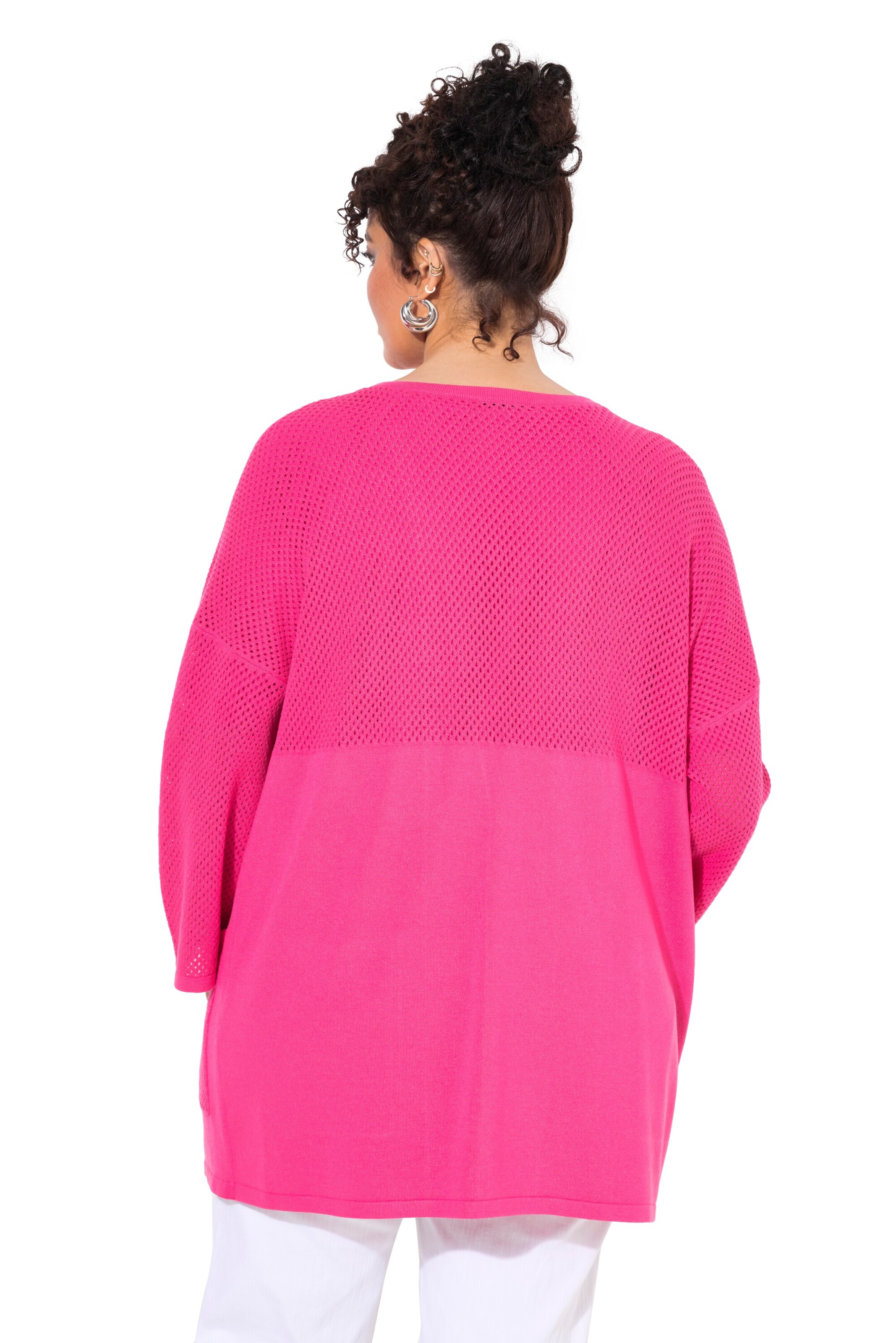 Ulla Popken Strickjacke in Pink