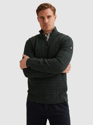 VANGUARD Pullover 'Pullover in a wool blend with half-zip' i grøn